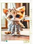 CALVENDO Puzzle K&auml;tzchen in einem karierten Kleid 1000 Teile Lege-Gr&ouml;&szlig;e...