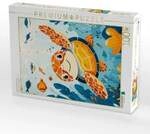 CALVENDO Puzzle Niedliche Schildkr&ouml;te im Meer. 1000 Teile Lege-Gr&ouml;&szlig;e 64x48cm