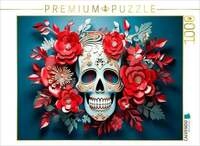 CALVENDO Puzzle Red Skull 1000 Teile Lege-Gr&ouml;&szlig;e 64x48cm Foto-Puzzle f&uuml;r