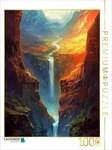 CALVENDO Puzzle Schlanker Wasserfall in die Tiefe 1000 Teile Lege-Gr&ouml;&szlig;e...