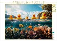 CALVENDO Puzzle Sonne in der Karibik - Gummienten 1000 Teile Lege-Gr&ouml;&szlig;e...