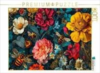 CALVENDO Puzzle Summende Bienen im Blumenbett. 1000 Teile Lege-Gr&ouml;&szlig;e 64x48cm