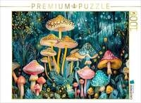 CALVENDO Puzzle Bl&uuml;hende Pilzwiesen mit Spinne 1000 Teile Lege-Gr&ouml;&szlig;e 64x48cm