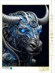 CALVENDO Puzzle B&uuml;ffel - ein Cyborg Tier in Verbindung mit Elementen des...