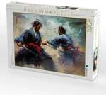 CALVENDO Puzzle Kampftraining zweier Samurai 1000 Teile Lege-Gr&ouml;&szlig;e 64x48cm