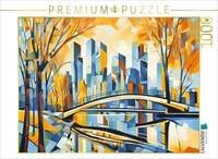 CALVENDO Puzzle Spiegelnde Skyline im farbenfrohen Herbst 1000 Teile...