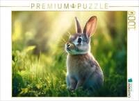 CALVENDO Puzzle Hasenfr&uuml;hst&uuml;ck bei Sonnenaufgang 1000 Teile Lege-Gr&ouml;&szlig;e...