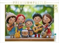 CALVENDO Puzzle Musik machen unter freiem Himmel 1000 Teile Lege-Gr&ouml;&szlig;e 64x48cm