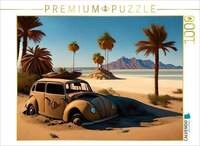 CALVENDO Puzzle Das alte Auto 1000 Teile Lege-Gr&ouml;&szlig;e 64x48cm Foto-Puzzle f&uuml;r