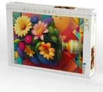 CALVENDO Puzzle Bunter Fr&uuml;hlingsstrau&szlig; in einer stylischen Vase 1000 Teile