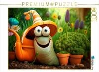 CALVENDO Puzzle Gartenschnecke 1000 Teile Lege-Gr&ouml;&szlig;e 64x48cm Foto-Puzzle f&uuml;r