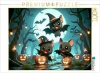 CALVENDO Puzzle Das Halloween-Abenteuer der kleinen Vampirflederm&auml;use 1000...