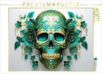CALVENDO Puzzle Green Skull 1000 Teile Lege-Gr&ouml;&szlig;e 64x48cm Foto-Puzzle f&uuml;r