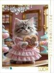 CALVENDO Puzzle Katzenbaby mit R&uuml;schenkleid im Bonbonparadies 1000 Teile