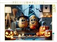 CALVENDO Puzzle Gruselspa&szlig; auf der Couch: Kartoffeln feiern Halloween 1000...