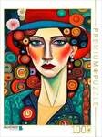 CALVENDO Puzzle Dame mit Hut - Picasso // Klimt 1000 Teile Lege-Gr&ouml;&szlig;e 64x48cm