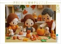 CALVENDO Puzzle K&uuml;rbisschnitzen im Herbstlicht 1000 Teile Lege-Gr&ouml;&szlig;e 64x48cm