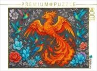 CALVENDO Puzzle Ph&ouml;nix und Kristallkolibris 1000 Teile Lege-Gr&ouml;&szlig;e 64x48cm