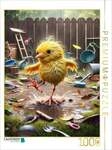 CALVENDO Puzzle Regentanz des Missgeschicks: Ein gelber Vogel trotzt dem...
