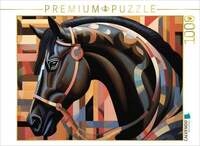 CALVENDO Puzzle Eleganter Dunkelbrauner Hengst - Pferde Portrait 1000 Teile