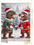 CALVENDO Puzzle Zwei Dinos haben Spa&szlig; im weihnachtlichen Schnee 1000 Teile