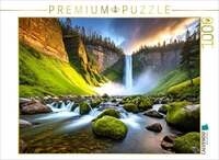 CALVENDO Puzzle Wasserfallfluss - Verborgenes Hochland 1000 Teile Lege-Gr&ouml;&szlig;e