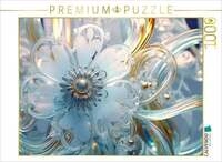CALVENDO Puzzle Eisblumen - Bl&uuml;te wie aus Glas 1000 Teile Lege-Gr&ouml;&szlig;e 64x48cm