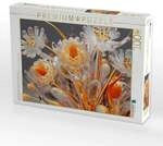 CALVENDO Puzzle Elegantes Bl&uuml;tengesteck wie aus Glas in orange und gold 1000...