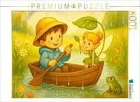 CALVENDO Puzzle Bootsfahrt durch Regenpf&uuml;tzen 1000 Teile Lege-Gr&ouml;&szlig;e 64x48cm