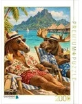 CALVENDO Puzzle Pferd und Elch relaxen auf Bora Bora 2000 Teile Lege-Gr&ouml;&szlig;e 90...