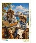 CALVENDO Puzzle Tiger und Leopard unterwegs in Australien 2000 Teile...