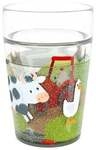 HABA 2012447002 - Glitzerbecher Bauernhof, Motiv 1, 150ml, H&ouml;he: 11cm, Kunststoff
