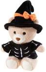 Heunec 453654 - HALLOWEEN B&auml;r Hexe Skelett, Pl&uuml;sch, 15 cm