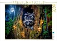 CALVENDO Puzzle Waldmasken im Licht, ein Motiv voller Charme und Wildnis. 2000...
