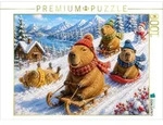 CALVENDO Puzzle Schlittenfahrt 1000 Teile Lege-Gr&ouml;&szlig;e 64 &times; 48 cm Foto-Puzzle...