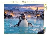 CALVENDO Puzzle Ein Pinguin in Island 1000 Teile Lege-Gr&ouml;&szlig;e 64 &times; 48 cm...