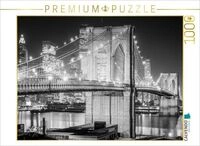CALVENDO Puzzle Historic New York: Old Brooklyn Bridge at night 1000 Teile
