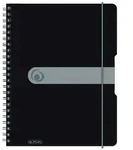 Herlitz Spiralblock A4 to go 80 Blatt kariert schwarz