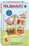 PEBARO 880 - Puppenhaus Holzbausatz mit M&ouml;beln, 11+241 Teile, Holzkonstruktion...