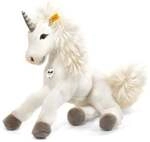 Steiff 015045 - Starly Schlenker-Einhorn, liegend, wei&szlig;, Pl&uuml;sch, 35 cm