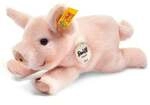 Steiff 280016 - Kleiner Freund Schweinchen Sissi, liegend, rosa, Webpelz, 22 cm