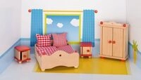 goki Puppenm&ouml;bel Schlafzimmer f&uuml;r Puppenhaus