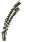 Fleischmann 9169 N piccolo (mit Bettung) Bogenweiche, rechts 45&deg; 356.5 mm, 420mm