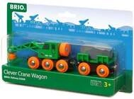 Brio Gr&uuml;ner Kranwagen mit Anh&auml;nger + Fracht