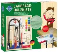 PEBARO 429S - Laubs&auml;ge-Holzkiste mit Werkzeug und Arbeitsplatte