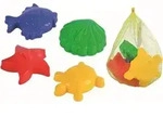 Sandformen Set mehrfarbig 4 Teile Netz