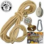 Corvus A750139 - Kids at work, Abenteurer Seil Set, mit Metallkompass, Karabinerhaken