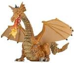 Spielfigur Feuerspeiender Drache gold 10,2cm