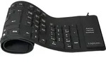 LogiLink ID0019A USB Tastatur Deutsch, QWERTZ Schwarz Faltbar,