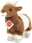 Teddy Hermann 91719 - Ziege stehend, braun/wei&szlig;, Pl&uuml;schtier, 22 cm